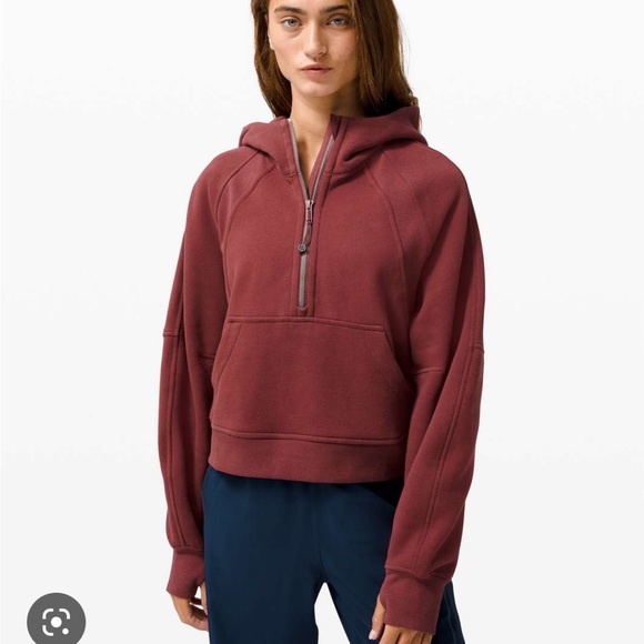 lululemon athletica Tops - Lululemon Oversized Scuba Half Zip Hoodie in Savannah